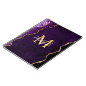 パープルと金ゴールドマーブルゲート ノートブック (左側)