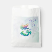 パープルと金ゴールドマーメイドの誕生日の下の海 フェイバーバッグ (正面)