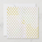 パープルと金ゴールドマーメイドの誕生日の下の海 招待状 (裏面)