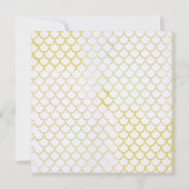 パープルと金ゴールドマーメイドの誕生日の下の海 招待状 (裏面)