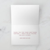 パープルと金ゴールドモダンの液体顧客ありがとう カード (内部)