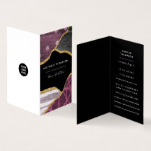 パープルと金ゴールドリネンのファブリックの名刺