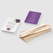 パープルと金ゴールドヴィンテージシック結婚式 プログラム ハンドファン (組立なし)