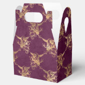 パープルと金ゴールドヴィンテージドラゴン フェイバーボックス (オープン)