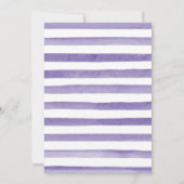 パープルと金ゴールド春アンブレラブライダルシャワー 招待状 (裏面)