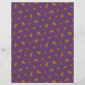 パープルと金ゴールド落離れちるスクラップブック紙 (裏面)