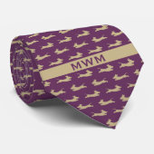 パープルと金ゴールド走ズ・ダシュント ネクタイ (ロール)