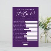 パープルどのように花嫁シャワーゲームを知っている (スタンド正面)