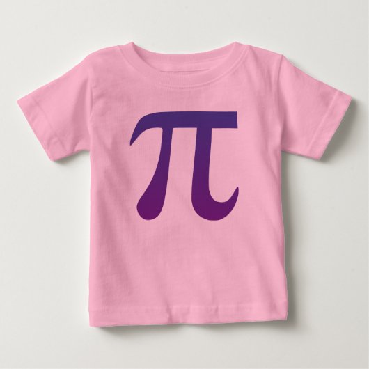 パープルのπ ベビーTシャツ (正面)