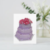 パープルのウェディングケーキ ポストカード (スタンド正面)