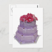 パープルのウェディングケーキ ポストカード (正面/裏面)
