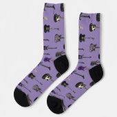 💜 パープルのエレキギター ソックス (左)