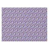 パープルのカワイトハロウィーンスカル テーブルクロス (正面(横))