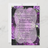 パープルのカーネーションのウェディング招待状 招待状 (正面)