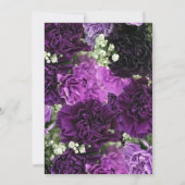 パープルのカーネーションのウェディング招待状 招待状 (裏面)