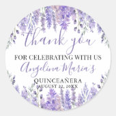 パープルのキンセアニエラ　サンキュー ラウンドシール (正面)