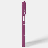 パープルのクリスマステクスチャとお祭り要素 Case-Mate iPhoneケース (裏面 / 右)
