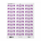 パープルのグリッターが滴る差出人ラベル ラベル (フルシート)