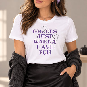パープルのゴーストハロウィンTシャツ トライブレンドTシャツ