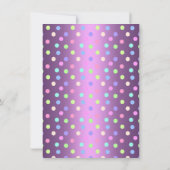 パープルのストリーマーとケーキ スイート16の誕生日招待状 招待状 (裏面)