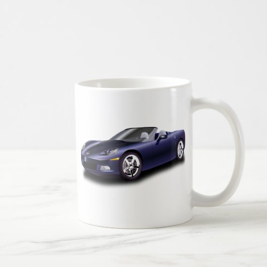 パープルのスポーツカー コーヒーマグカップ (右)