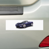 パープルのスポーツカー バンパーステッカー (車上)