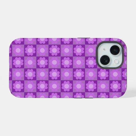 パープルのスマホケース iPhone 15ケース (裏面横)