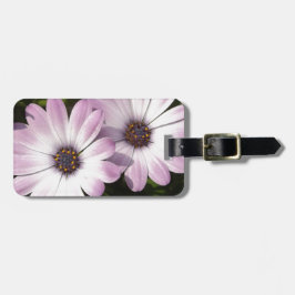パープルのデイジー ラゲッジタグ