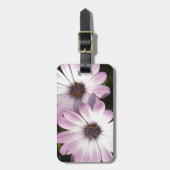 パープルのデイジー ラゲッジタグ (正面縦)