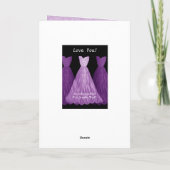 パープルのドレス　ウェディング　花嫁の友人への感謝カード　R451B サンキューカード (裏面)