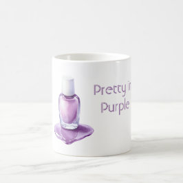 パープルのネイルポリッシュ コーヒーマグカップ