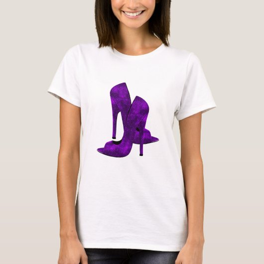 パープルのハイヒール Tシャツ (正面)