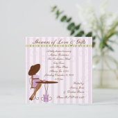 パープルのベイビーティー 招待状 (スタンド正面)