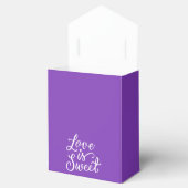 パープルのミニマル結婚リスト フェイバーボックス (オープン)