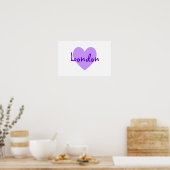 パープルのロンドン ポスター (キッチン)