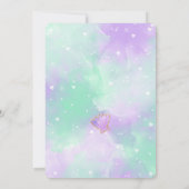 パープルの人魚の誕生日招待状 招待状 (裏面)