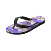 パープルの人魚の鱗 キッズビーチサンダル (アングル)