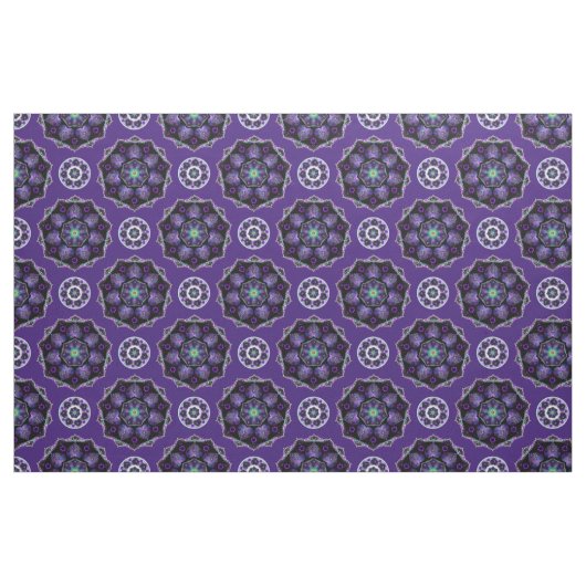 パープルの傘とハート .7 ファブリック (ファットクウォーター)