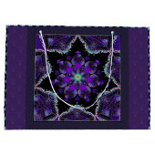 パープルの傘とハート .7 ラージペーパーバッグ (裏面)