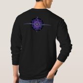 パープルの傘とハート .7 Tシャツ (裏面)