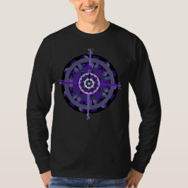 パープルの傘とハート .7 Tシャツ