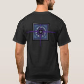 パープルの傘とハート .7 Tシャツ (裏面)
