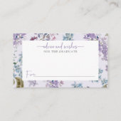 パープルの卒業アドバイスカード エンクロージャーカード (正面)