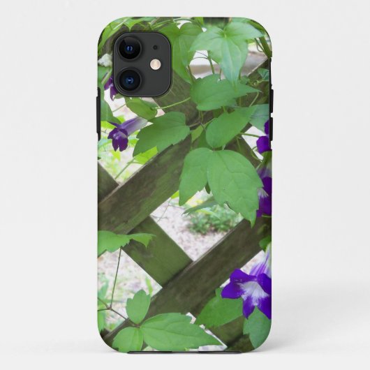 パープルの垂れ下がるスナップドラゴン Case-Mate iPhoneケース (裏面)