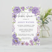 パープルの夢スタイリッシュブライダルシャワー招待 招待状 (スタンド正面)