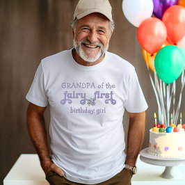 パープルの妖精のおじいちゃん 初めてのいちご 誕生日 Tシャツ