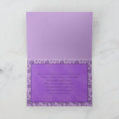 パープルの感謝カード シルバーバタフライ サンキューカード (内部)