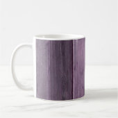 パープルの木材 コーヒーマグカップ (左)