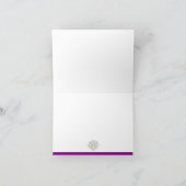 パープルの結婚式お礼状 サンキューカード (内部)