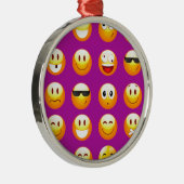 パープルの絵文字 メタルオーナメント (右)